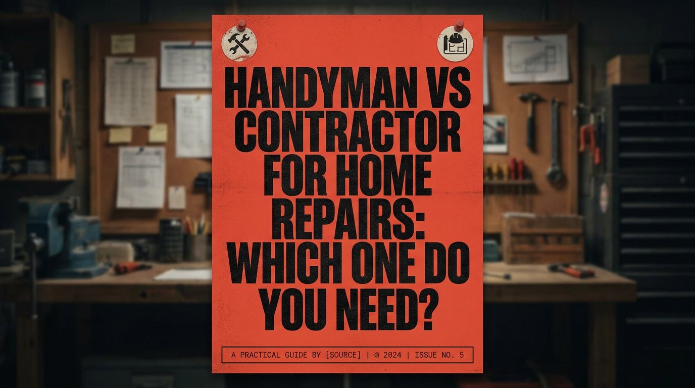 Handyman vs Contractor for Home Repairs Which One Do You Need