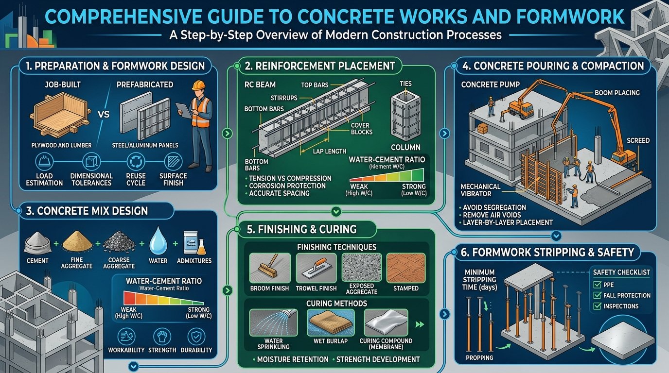 Comprehensive Guide to Concrete Works and Formwork in Modern Construction